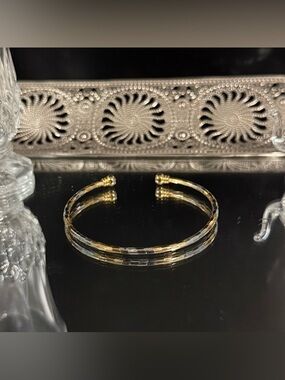 Two-Tone Gold and Silver Bangle